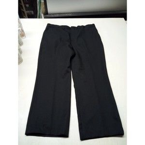 FlexSlax- Dress Casual Flat Front Black  Full Fit  40 X 29 100% Trevira Polyeste